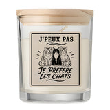 Bougie Parfumée Vanille J’peux pas je préfère les Chats