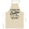 Tablier de Cuisine J’peux pas j’ai couture J'peux pas minimaliste