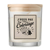 Bougie Parfumée Vanille J’peux pas j’ai Coloriage