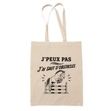 Tote Bag Beige J’peux pas j’ai Saut d’obstacles