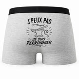 Boxer Homme J’peux pas je suis Ferronnier – Impression au dos