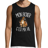 Débardeur Homme Mon Boxer c'est ma vie – Noir