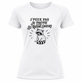 T-shirt de Sport Femme J’peux pas je préfère les Ratons laveurs