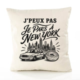 Housse de Coussin J’peux pas je pars à New York