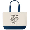 Grand Sac Cabas Fond Bleu J’peux pas je préfère les Étoiles de mer