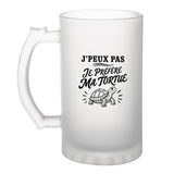 Verre à Bière J’peux pas je préfère ma Tortue