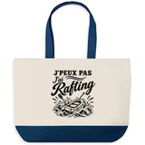 Grand Sac Cabas Fond Bleu J’peux pas j’ai Rafting