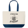 Grand Sac Cabas Fond Bleu J’peux pas je suis Corse