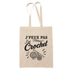 Tote Bag Beige J’peux pas j’ai Crochet