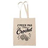 Tote Bag Beige J’peux pas j’ai Crochet