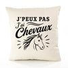 Housse de Coussin J’peux pas j’ai Chevaux
