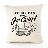 Housse de Coussin J’peux pas j’ai Canapé