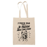 Tote Bag Beige J’peux pas je préfère mon Cane Corso