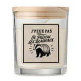 Bougie Parfumée Vanille J’peux pas je préfère les Blaireaux