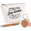 Coffret Cadeau J’peux pas j’ai Semi-marathon – Trousse, stylo bambou et porte-clés