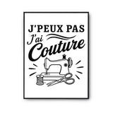 Poster J’peux pas j’ai couture J'peux pas minimaliste