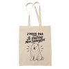 Tote Bag Beige J’peux pas je préfère mon Samoyède