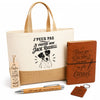 Coffret Cadeau J’peux pas je préfère mon Jack Russell – Sac jute, carnet, stylo, porte-clés et marque-page
