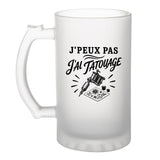 Verre à Bière J’peux pas j’ai Tatouage