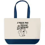 Grand Sac Cabas Fond Bleu J’peux pas je préfère les Koalas