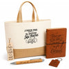 Coffret Cadeau J’peux pas je préfère ma Tortue – Sac jute, carnet, stylo, porte-clés et marque-page