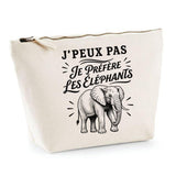 Trousse Beige J’peux pas je préfère les Éléphants