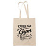 Tote Bag Beige J’peux pas j’ai Gym
