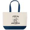 Grand Sac Cabas Fond Bleu J’peux pas je suis Garde forestier