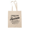 Tote Bag Beige J’peux pas j’ai Aquarelle