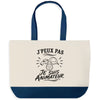 Grand Sac Cabas Fond Bleu J’peux pas je suis Animateur