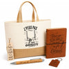 Coffret Cadeau J’peux pas je suis Garagiste – Sac jute, carnet, stylo, porte-clés et marque-page