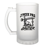 Verre à Bière J’peux pas je suis Grutier