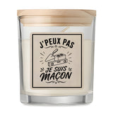 Bougie Parfumée Vanille J’peux pas je suis Maçon