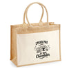 Sac Cabas Jute avec Poche J’peux pas je suis Chocolatier