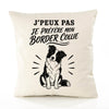 Housse de Coussin J’peux pas je préfère mon Border Collie