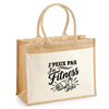 Sac Cabas Jute avec Poche J’peux pas j’ai Fitness