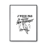 Poster J’peux pas je préfère mon Perroquet