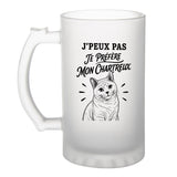 Verre à Bière J’peux pas je préfère mon Chartreux