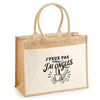 Sac Cabas Jute avec Poche J’peux pas j’ai Ongles