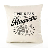 Housse de Coussin J’peux pas j’ai Maquette