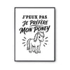 Poster J’peux pas je préfère mon Poney