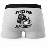Boxer Homme J’peux pas je suis Étudiant – Impression au dos