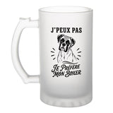 Verre à Bière J’peux pas je préfère mon Boxer