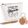 Coffret Cadeau J’peux pas j’ai Marche – Trousse, stylo bambou et porte-clés