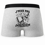 Boxer Homme J’peux pas je suis Entrepreneur – Impression au dos