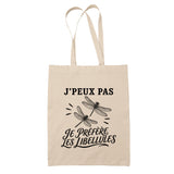 Tote Bag Beige J’peux pas je préfère les Libellules