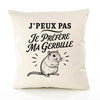 Housse de Coussin J’peux pas je préfère ma Gerbille
