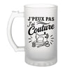 Verre à Bière J’peux pas j’ai couture J'peux pas minimaliste