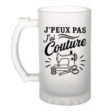 Verre à Bière J’peux pas j’ai couture J'peux pas minimaliste