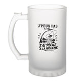 Verre à Bière J’peux pas j’ai Pêche à la mouche